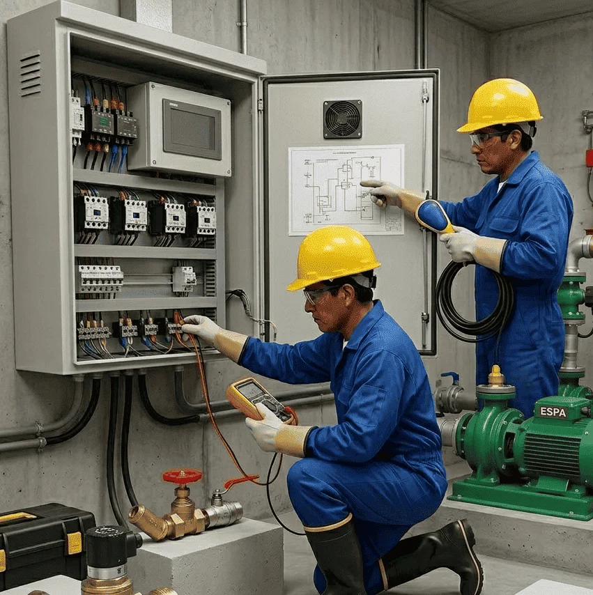 Mantenimiento de tablero de bombas