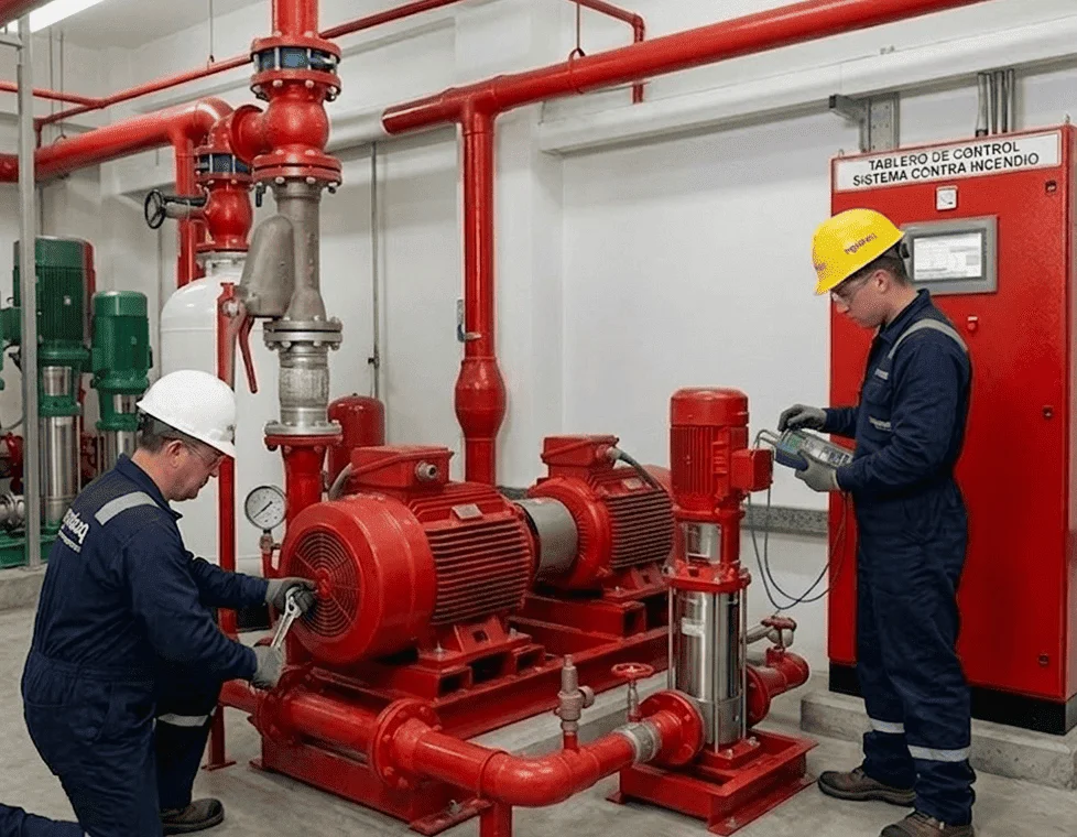 mantenimiento de bombas contra incendio